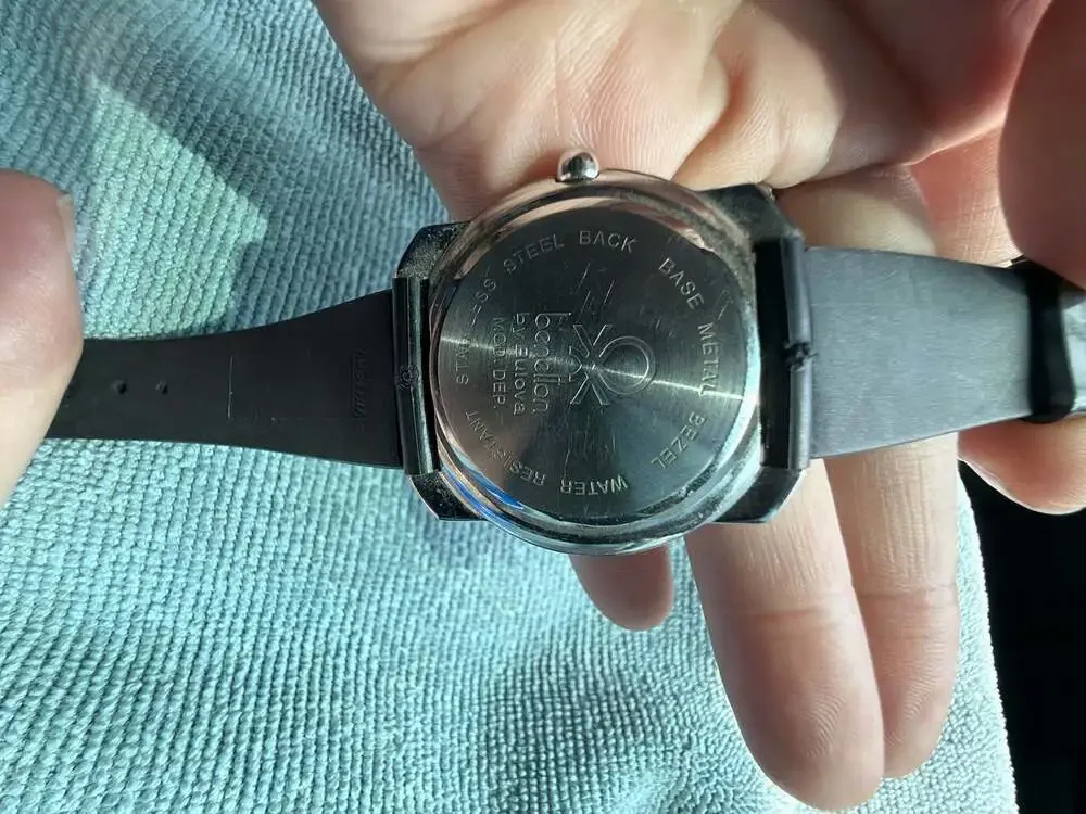 Vintage United Colors of Benetton by Bulova 'Time of the World' Graphic Watch